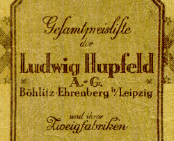 Gesamtpreisliste Hupfeld